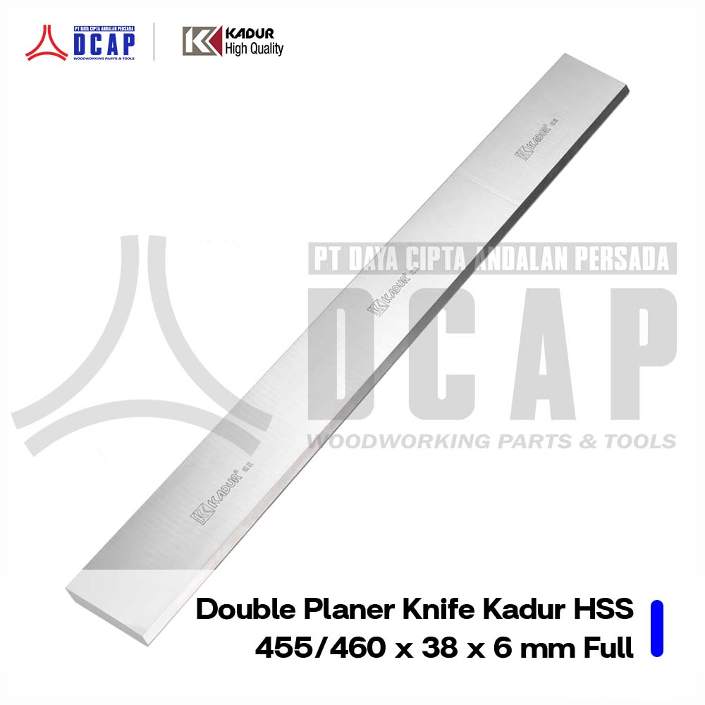 Double Planer Knife Kadur HSS 455/460 x 38 x 6 mm Full