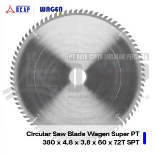Circular Saw Blade Wagen Super PT 380 x 4.8 x 3.8 x 60 x 72T SPT OP3123