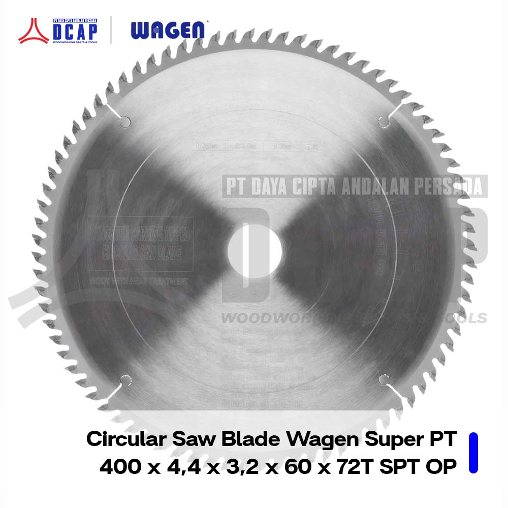 Circular Saw Blade Wagen Super PT 400 x 4.4 x 3.2 x 60 x 72T SPT OP 4133