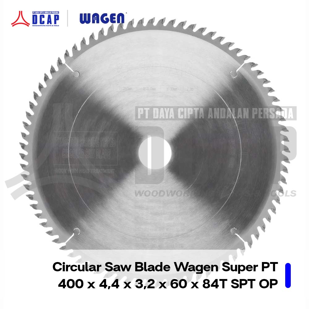 Circular Saw Blade Wagen Super PT 400 x 4.4 x 3.2 x 60 x 84T SPT OP 4125