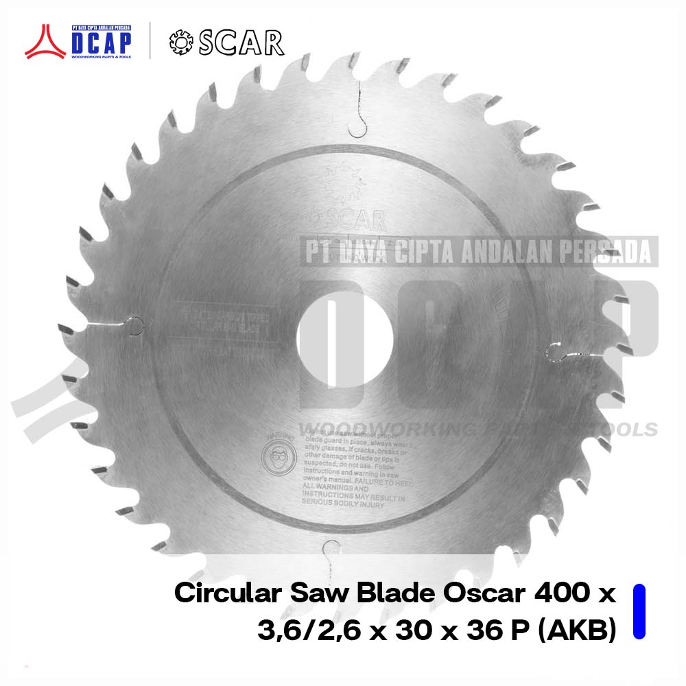 Circular Saw Blade Oscar 400 x 3.6/2.6 x 30 x 36 P (AKB)